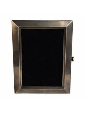 Vintage Silver Tone Picture Frame 5"x7" Hinged Back Stand Classic Home Decor